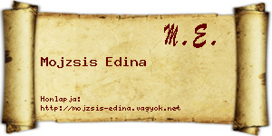 Mojzsis Edina névjegykártya